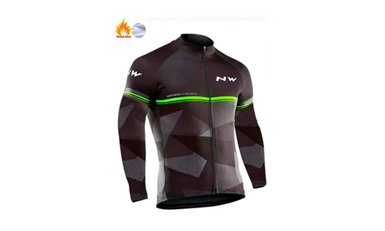 Фотография Велоджерси утеплённая Cycling Northwave v7, с флисом, 2XL   2