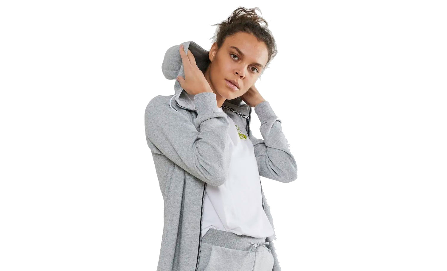 Кофта Craft District Long Hoodie женская, размер XS, сезон SS 19, белый 2