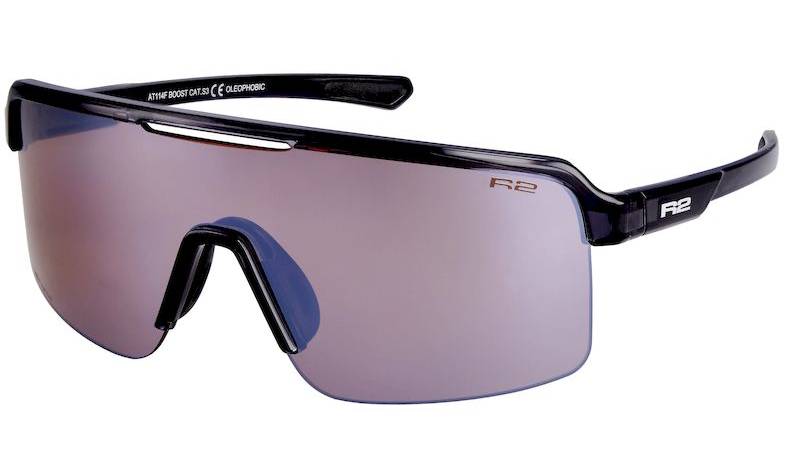Очки R2 BOOST черный, линза коричневая silver mirror PC High contrast HD Polarized 