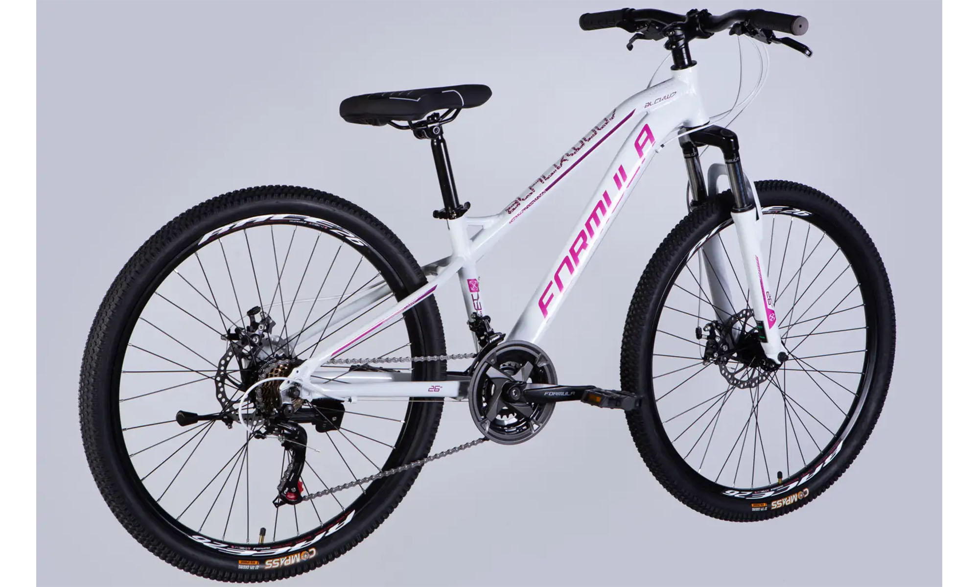 Велосипед Formula BLACKWOOD DD FR, 26", размер XS, рама 13", год 2026, бело-розовый 2 Велосипед Formula BLACKWOOD DD FR, 26", размер XS, рама 13", год 2026, бело-розовый 2