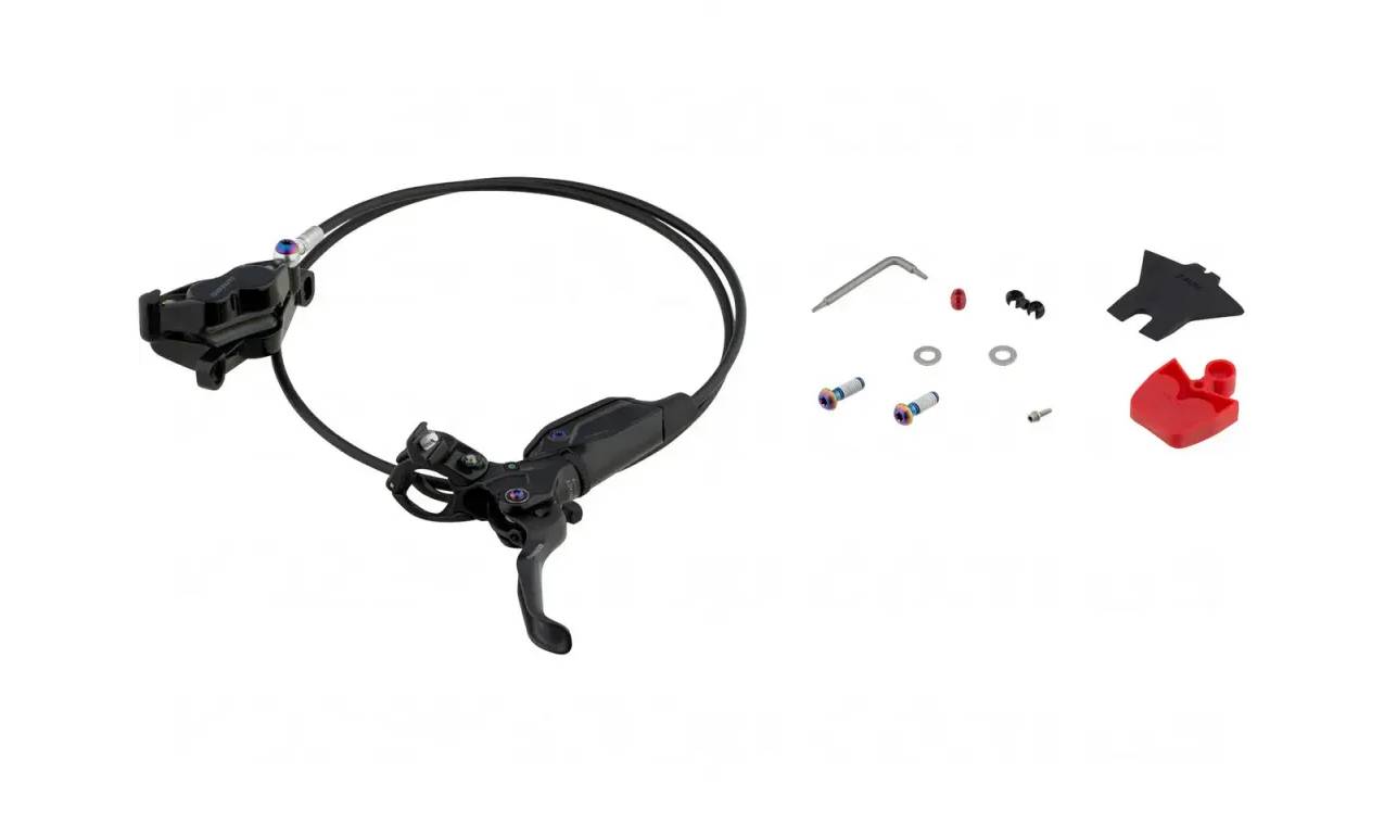 Тормоз SRAM G2 Ultimate, Carbon Lever, Rainbow Hardware, Reach, SwingLink, Contact, Gloss Black Front 950mm Hose (includes MMX Clamp, Rotor/Bracket so 7 Тормоз SRAM G2 Ultimate, Carbon Lever, Rainbow Hardware, Reach, SwingLink, Contact, Gloss Black Front 950mm Hose (includes MMX Clamp, Rotor/Bracket so 7