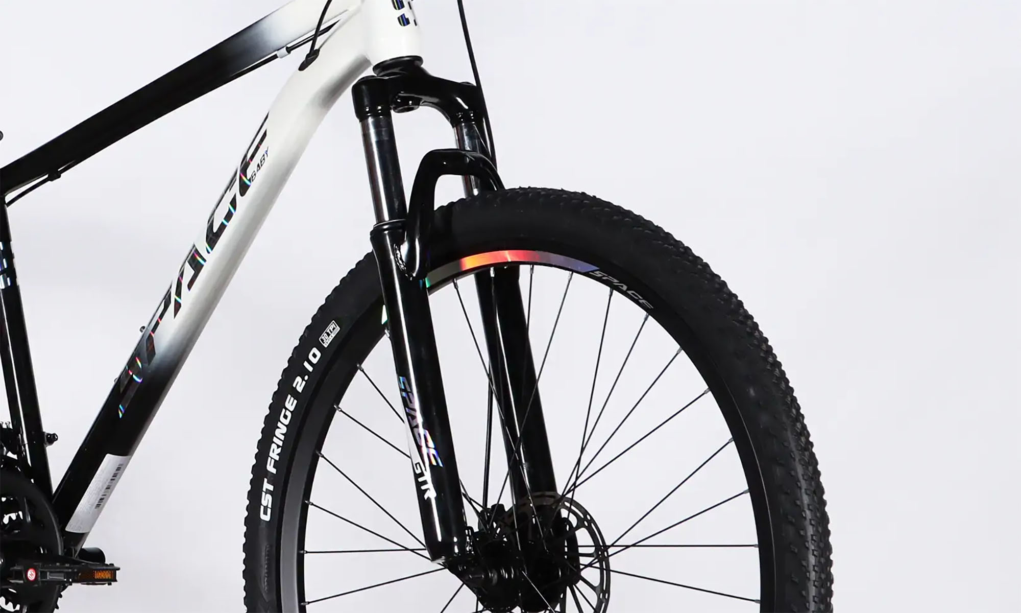 Велосипед SPACE MARS DD FR 27.5", размер M, рама-17", год 2026, черный с белым 2