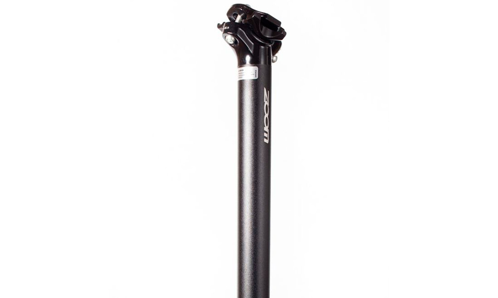Фотографія Підсідельна труба ZOOM SP-C261, 31,6х400мм, алюміній литий, SAND BLASTED AN BK, чорна
