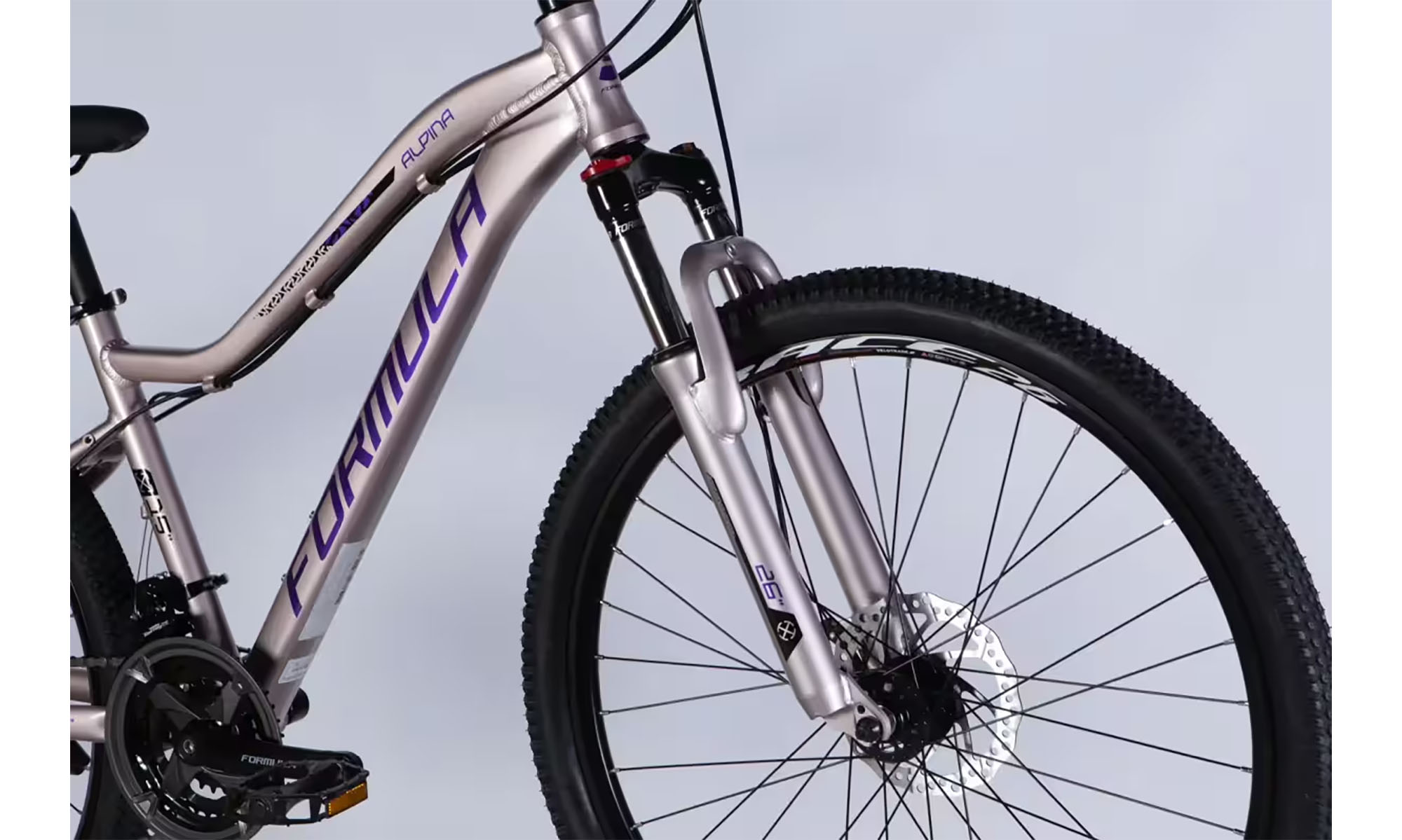 Велосипед Formula Alpina 26" размер S рама 15" серебристо-фиолетовый 2 Велосипед Formula Alpina 26" размер S рама 15" серебристо-фиолетовый 2