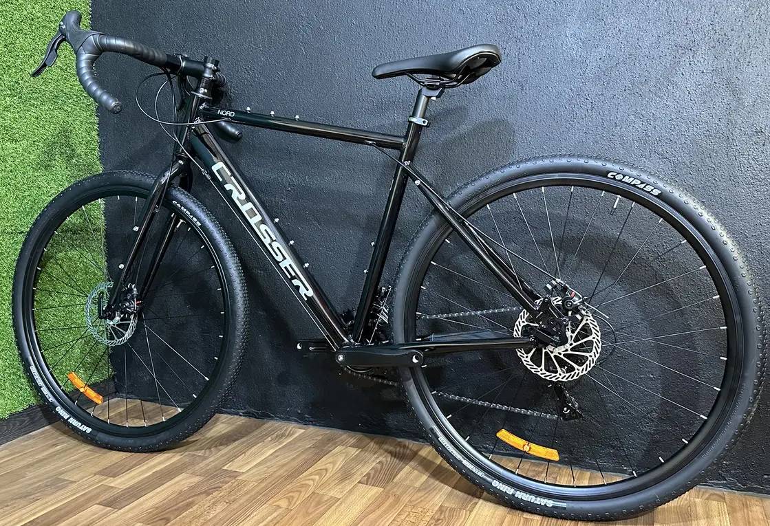Фотография Велосипед Crosser Gravel NORD 2x8 28" размер М рама 19 2024 Черный 4