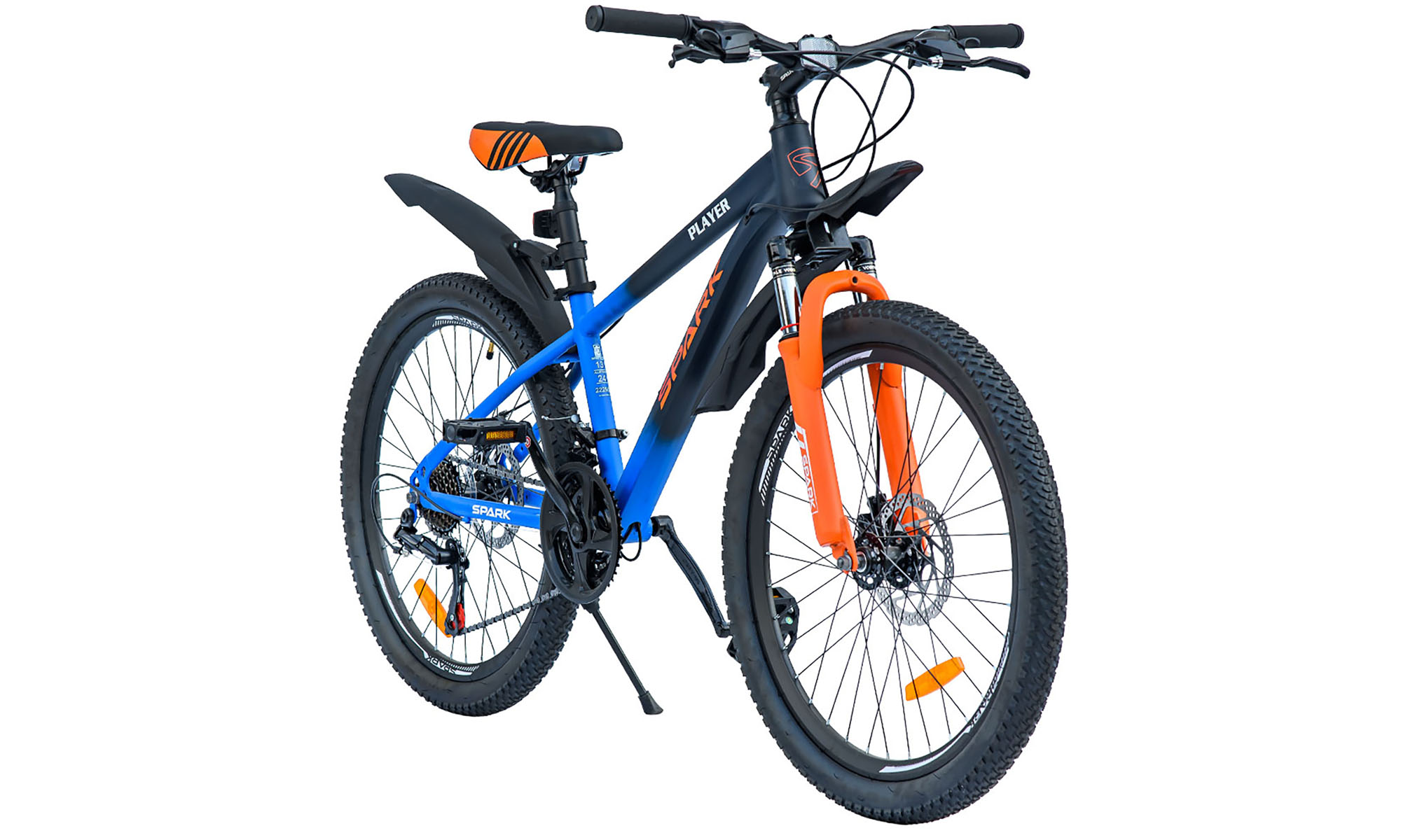 Велосипед SPARK PLAYER 24", размер XS, рама 13", год 2025, черно-синий 3
