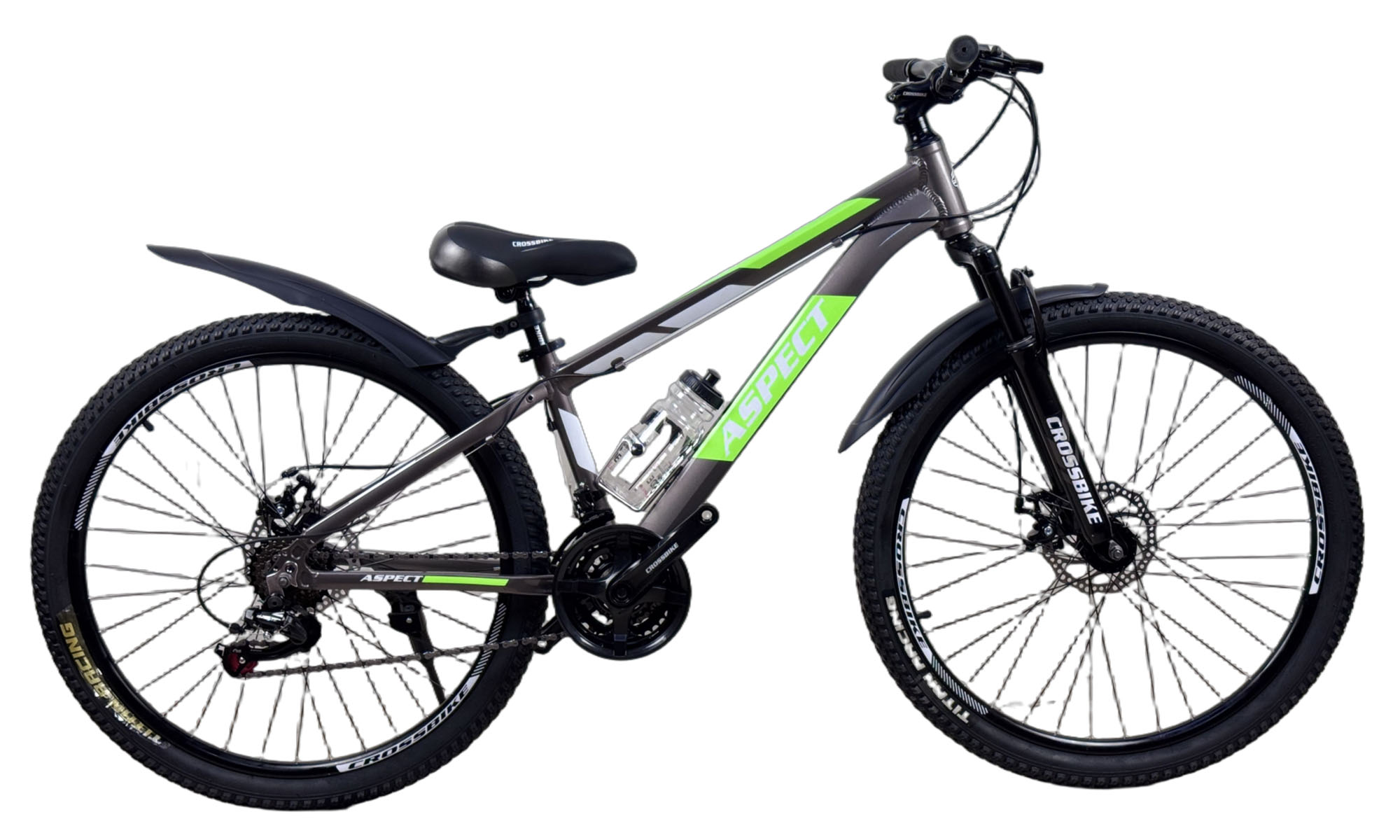 Велосипед CrossBike Aspect 24", размер XXS, рама 11", год 2026, Темно серый Велосипед CrossBike Aspect 24", размер XXS, рама 11", год 2026, Темно серый