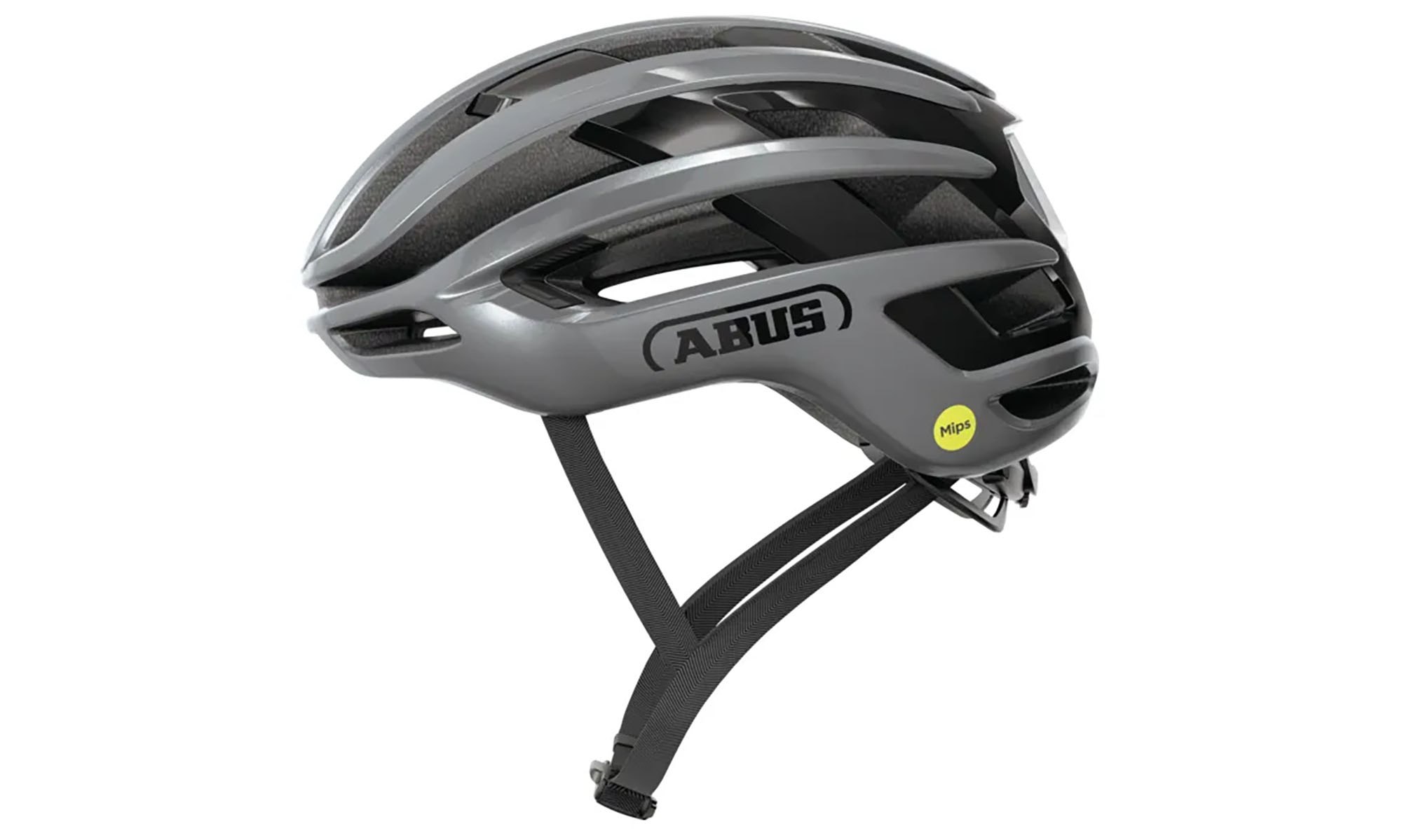 Велошлем спортивный ABUS AIRBREAKER 2.0 MIPS graphite silver, размер M (54-58 см), серый