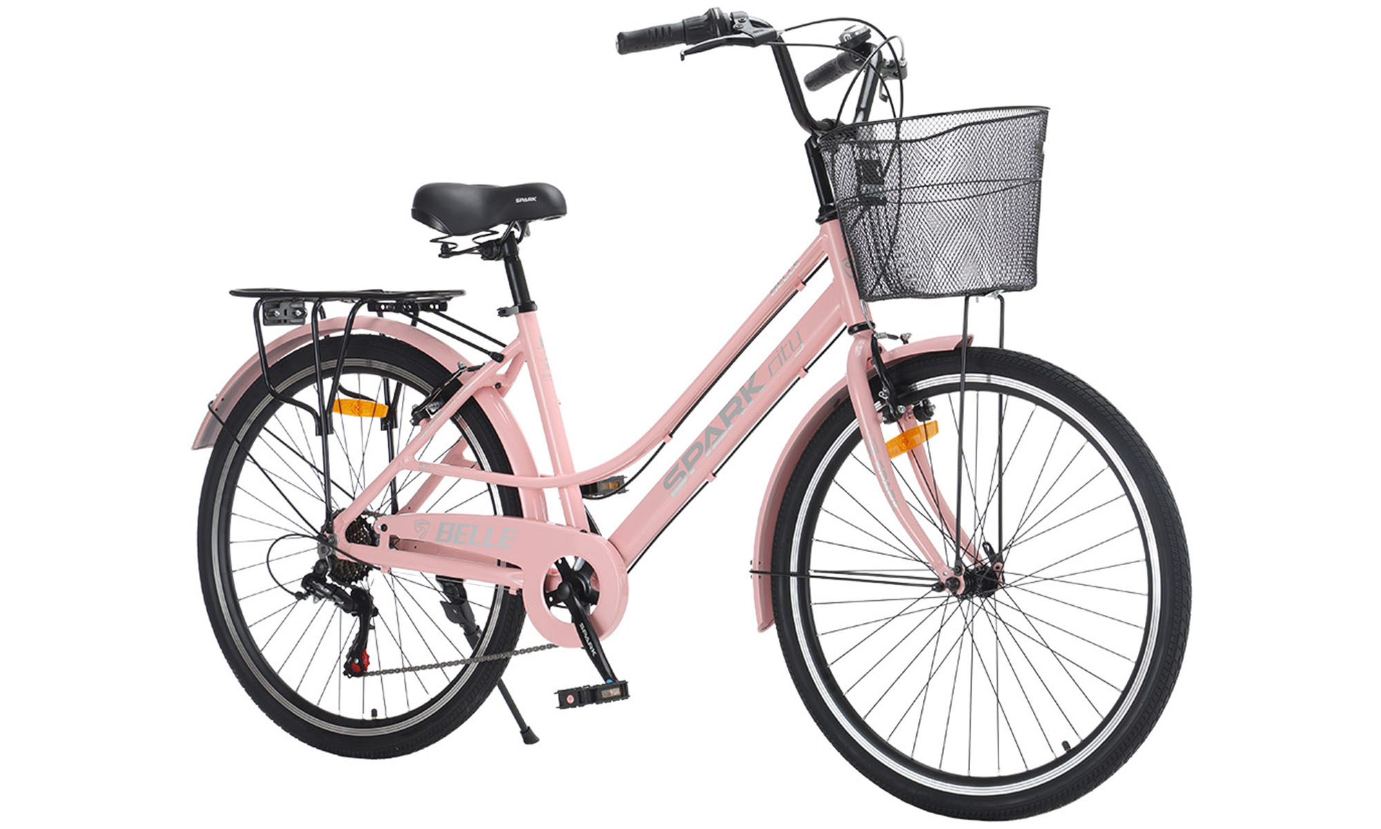 Велосипед SPARK CITY BELLE 26", размер M, рама 17", год 2026, розовый 4