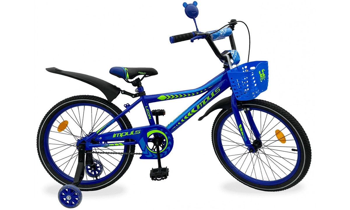 Фотографія Велосипед Impuls Kids 20" (2021) 2021 Синьо-салатовий