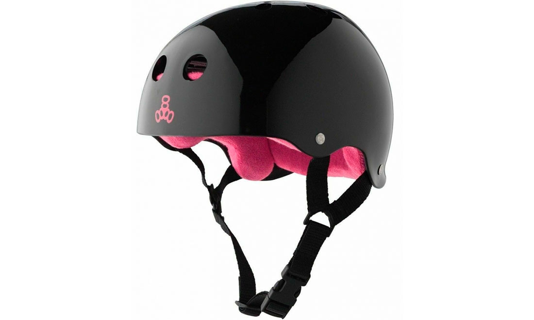 Фотография Шлем Triple8 Sweatsaver, размер L (56-58 см) Черно-розовый