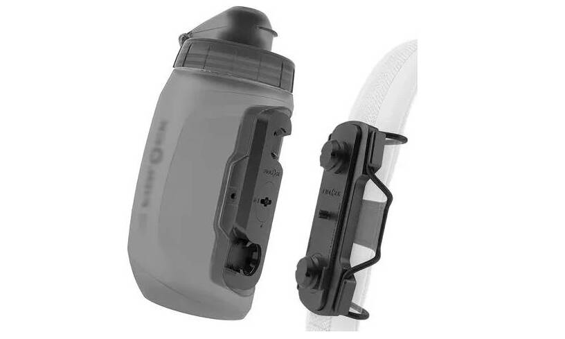 Фляга с коннектором и базой FIDLOCK TWIST bottle 450мл., база для крепления на лямку рюкзака, прозрачный / черный Фляга с коннектором и базой FIDLOCK TWIST bottle 450мл., база для крепления на лямку рюкзака, прозрачный / черный