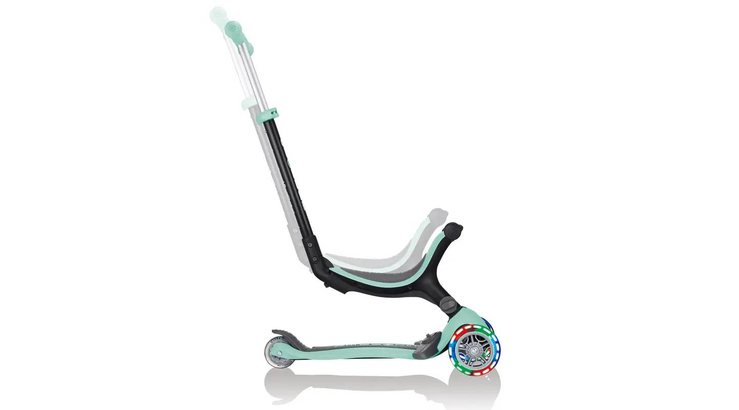 Самокат GLOBBER GO UP FOLDABLE PLUS LIGHTS мятный, 1.5+ 2