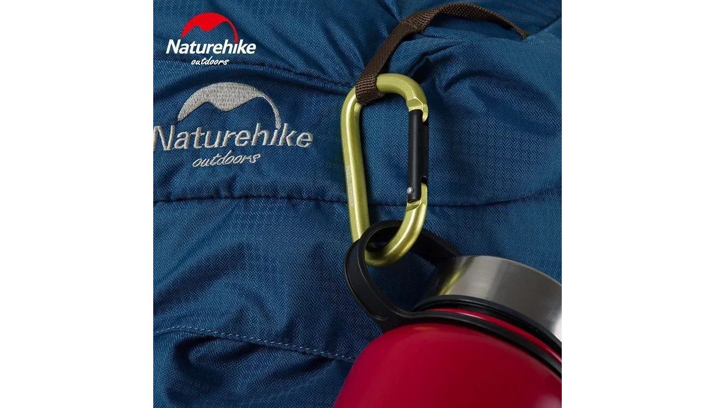 Карабин многофункциональный Naturehike D-type 80 мм NH15A001-H green 3