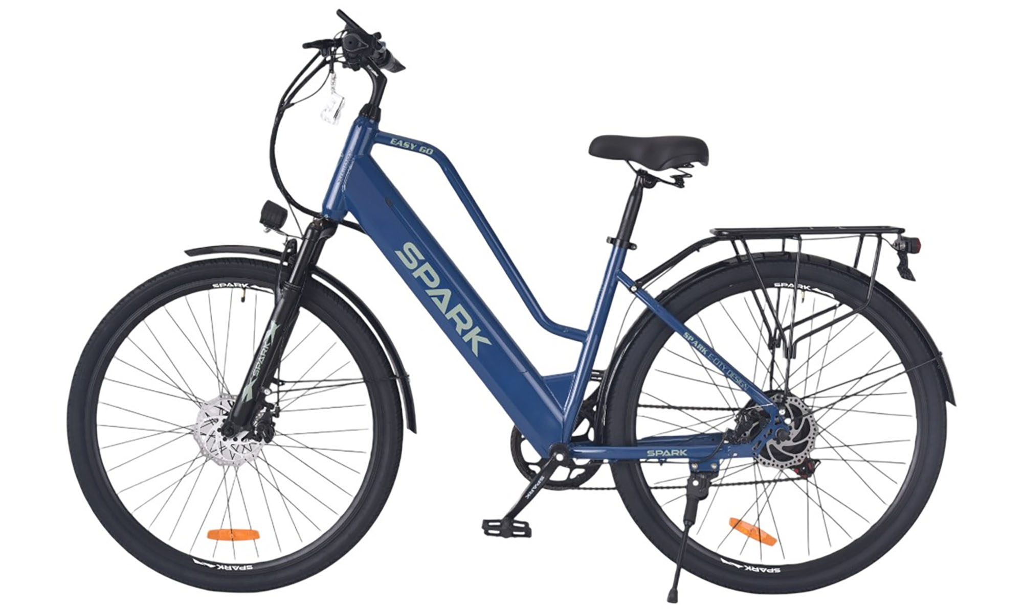 Велосипед с электромотором SPARK E-CITY EASY G0 28", размер M, рама 18", 48V/500W/12,5Ah, год 2026, синий 5