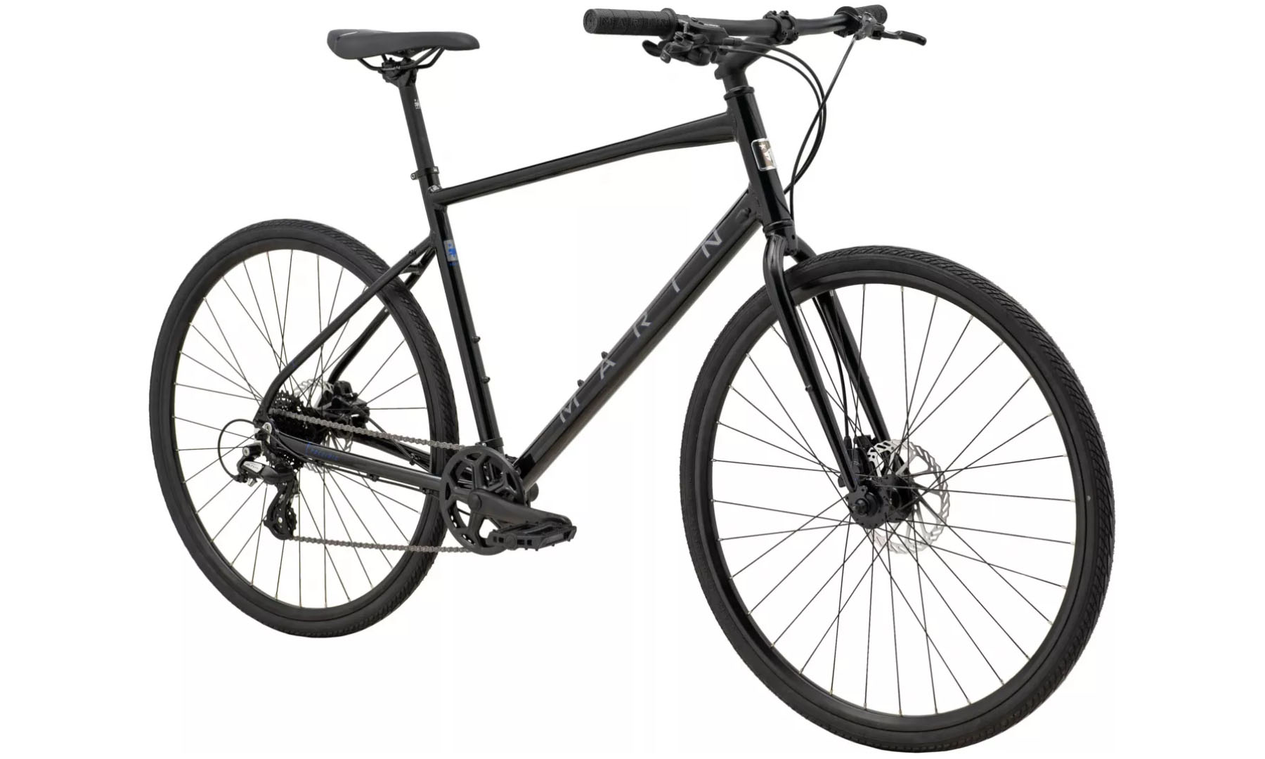 Велосипед Marin Presidio 1 28" рама S 2024 Gloss Metallic Black/Charcoal/Blue 3 Велосипед Marin Presidio 1 28" рама S 2024 Gloss Metallic Black/Charcoal/Blue 3