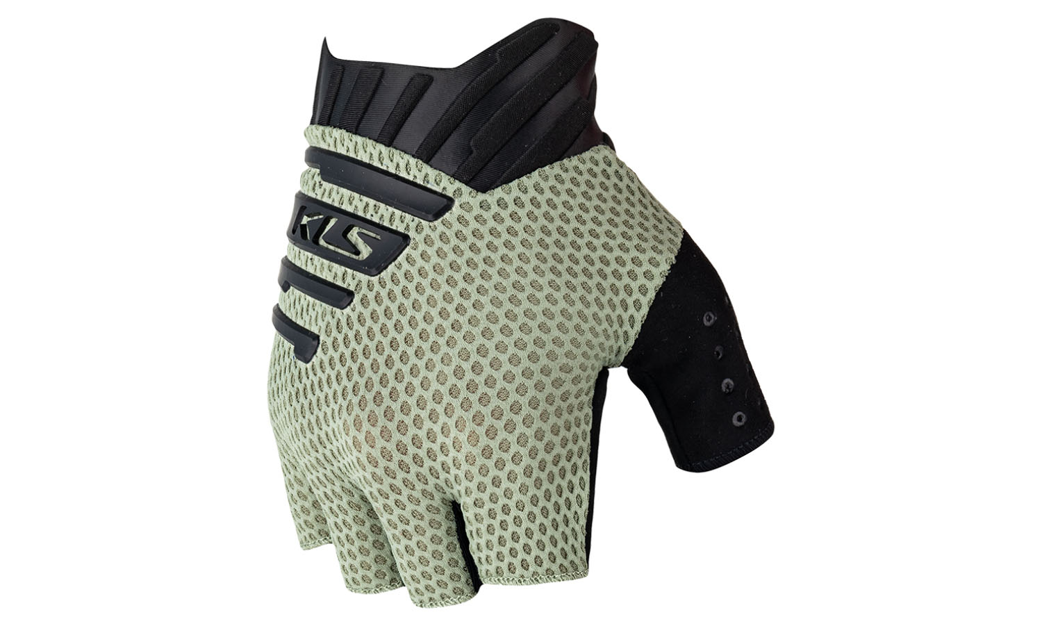 Фотография Перчатки с короткими пальцами KLS Cutout 022 цвет зеленый размер XS