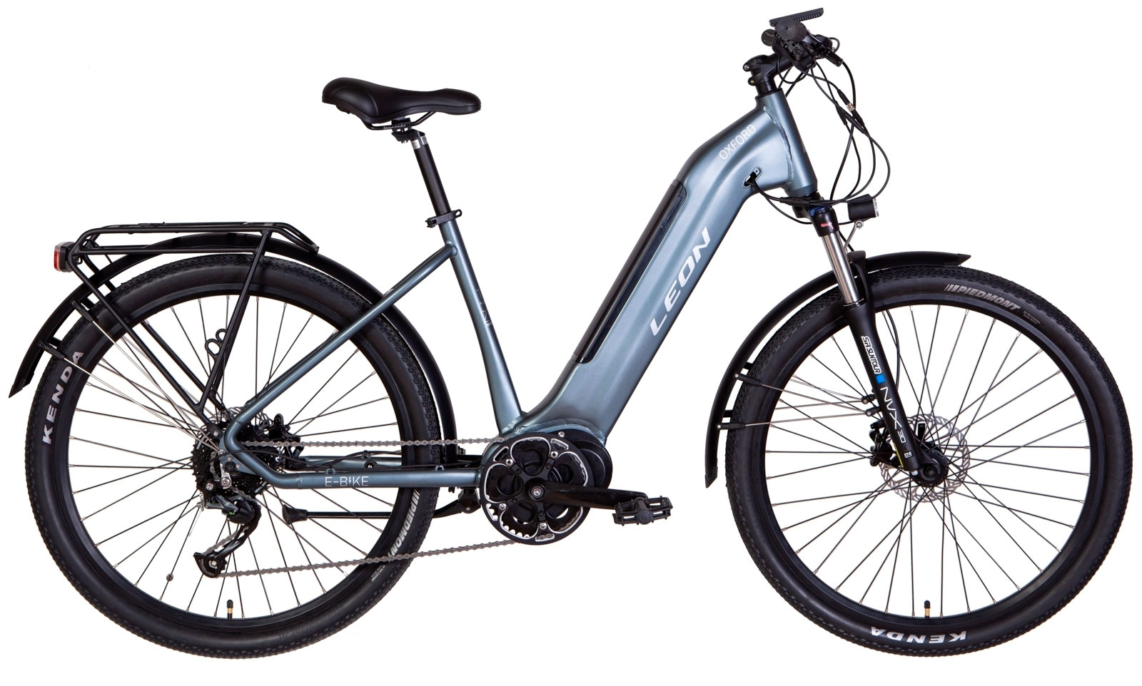 Электровелосипед Leon OXFORD 27,5" 500Вт 48В дисплей, САП, 12.8Ач встроенная батарея, 2023 темно-серый