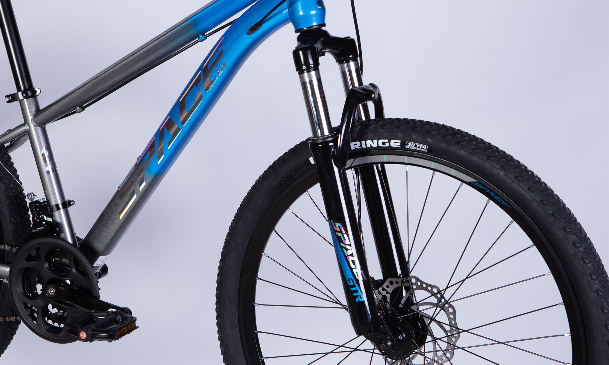 Велосипед SPACE MARS DD FR 26", размер XS, рама-13", год 2026, сине-серый 2 Велосипед SPACE MARS DD FR 26", размер XS, рама-13", год 2026, сине-серый 2