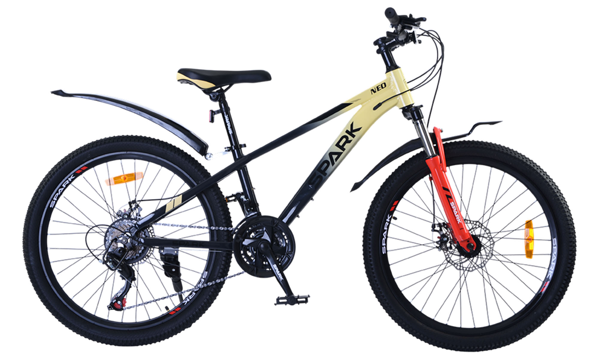 Велосипед SPARK NEO 24", розмір XXS, рама 12", рік 2026, бежевий з темно-синім 