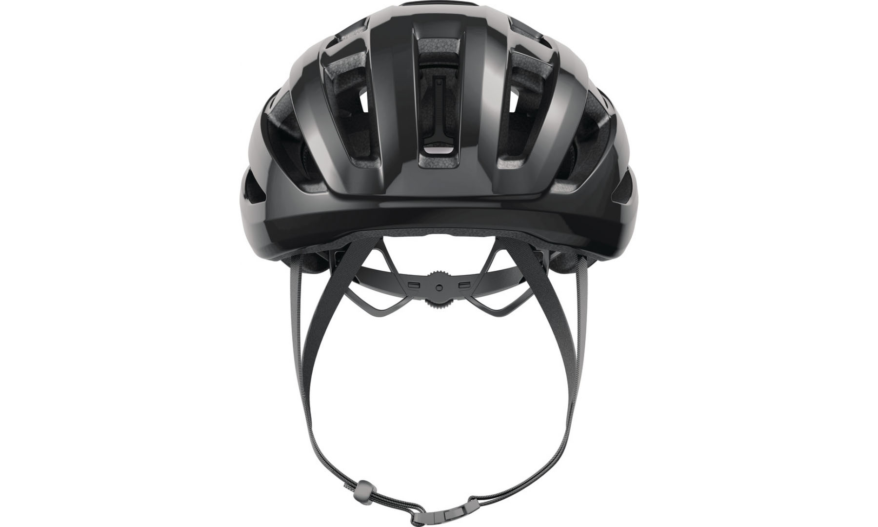 Велошлем спортивный ABUS POWERDOME shiny black, размер M (54-58 см), глянцевый черный 4