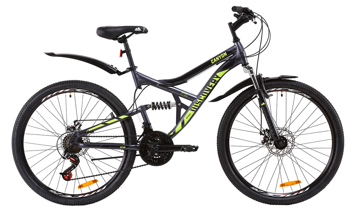 Велосипед Discovery 26" CANYON DD (2020) 2020 Сіро-жовтий 6