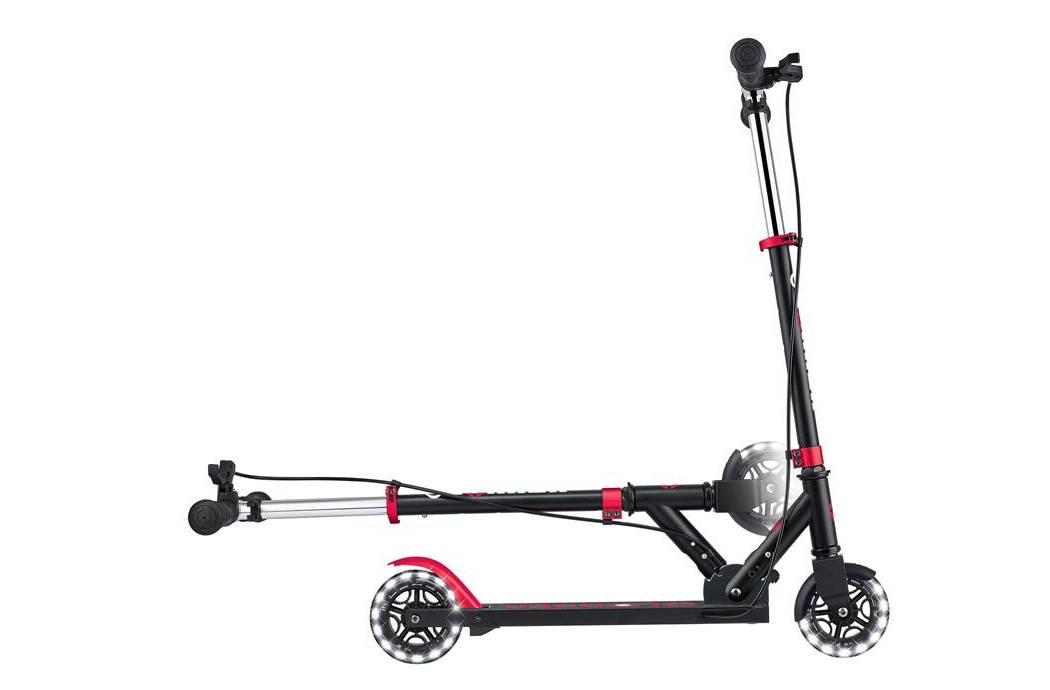Самокат GLOBBER серии FLOW ELEMENT JUNIOR LIGHTS, черно-красный, колеса с подсветкой, 3+ 9