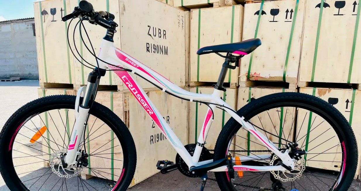 Фотография Велосипед Crosser Sweet 24" размер XXS рама 14 2021 Бело-розовый 7