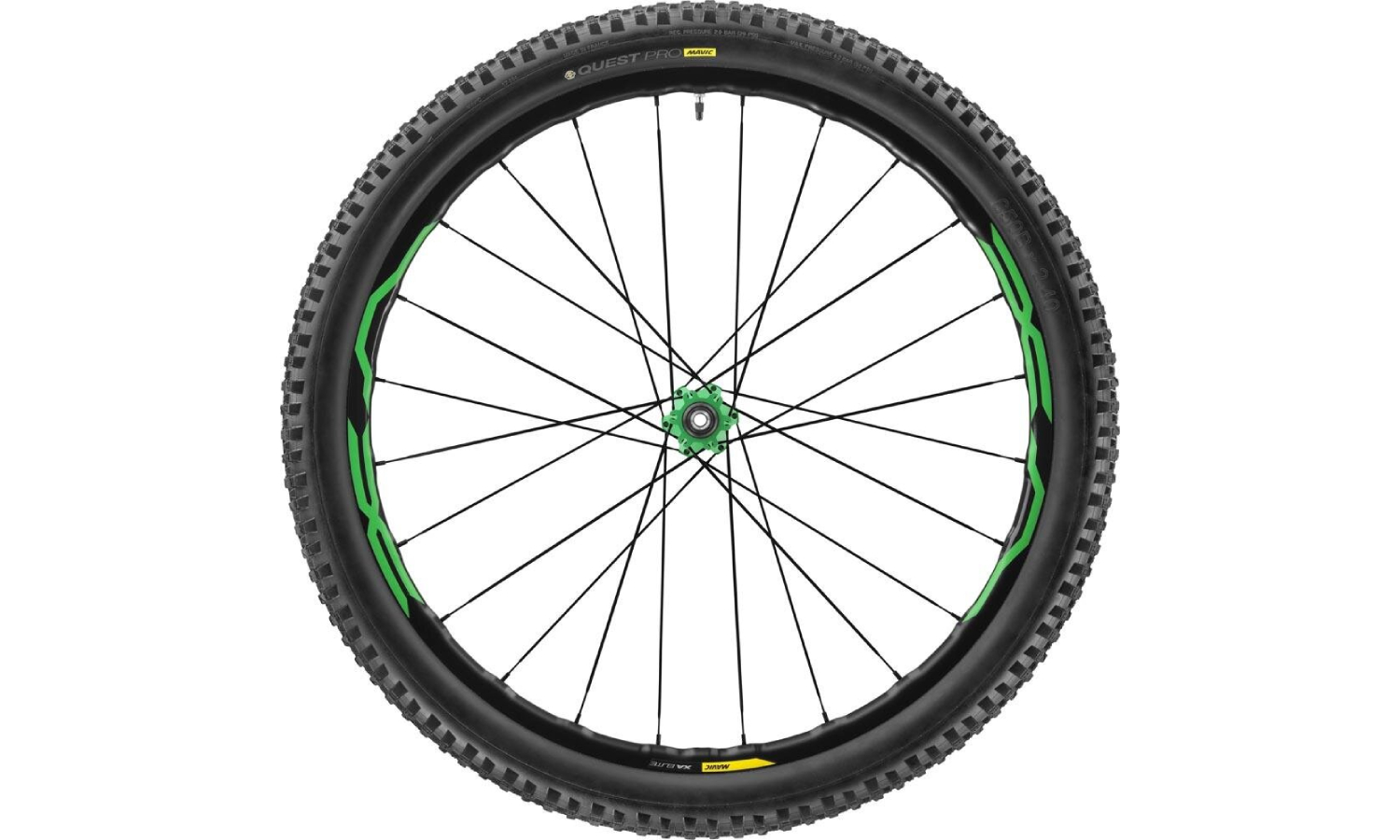 Колеса Mavic XA Elite 27,5 чорно/зелені з/покр Quest Pro 2.4 пара 5