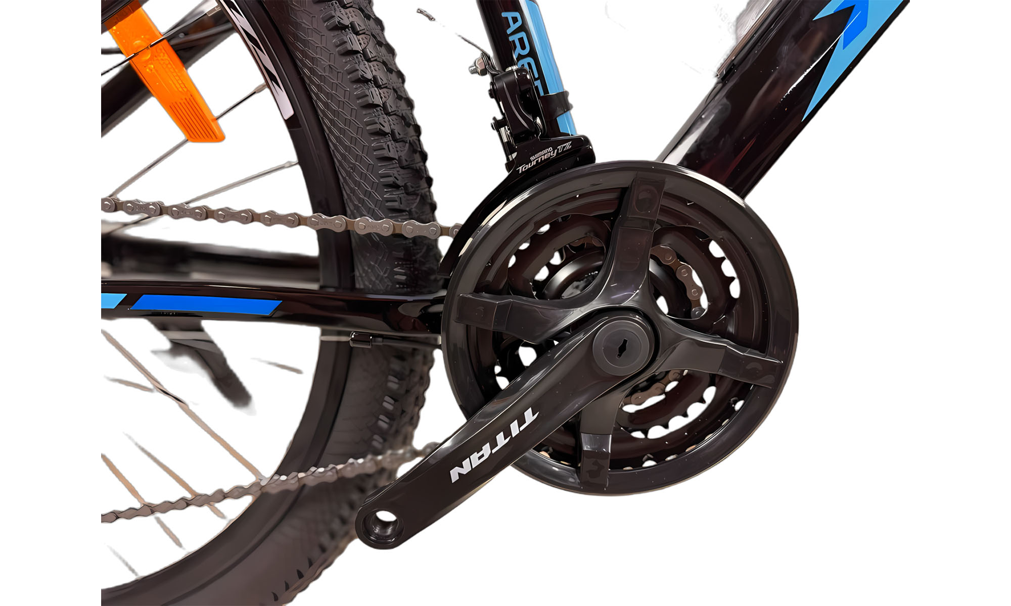 Велосипед Titan Arena 26", размер XS, рама 13", год 2025, Черный-Синий 2 Велосипед Titan Arena 26", размер XS, рама 13", год 2025, Черный-Синий 2