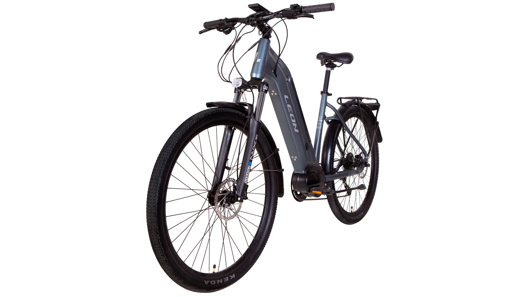 Фотографія Електровелосипед Leon OXFORD 27,5" 500Вт 48В дисплей, САП, 12.8Ач вбудована батарея, 2023 темно-сірий 3