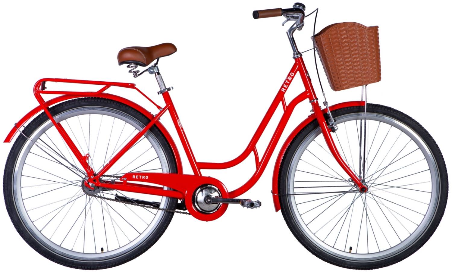 Фотография Велосипед Dorozhnik RETRO 28" размер 19 рама L 2024 Оранжевый