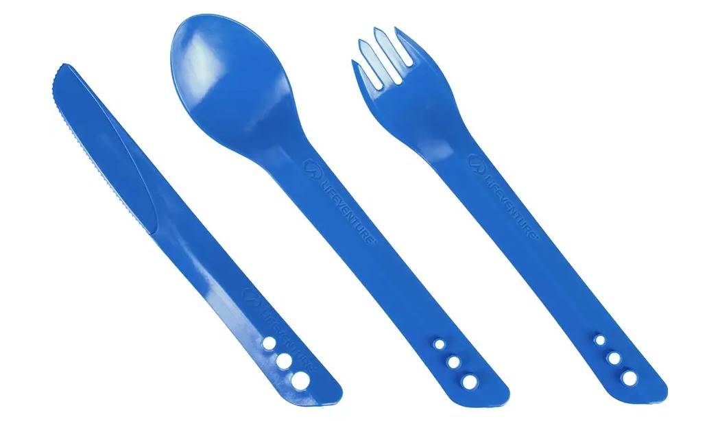 Фотография Вилка, ложка, нож Lifeventure Ellipse Cutlery blue