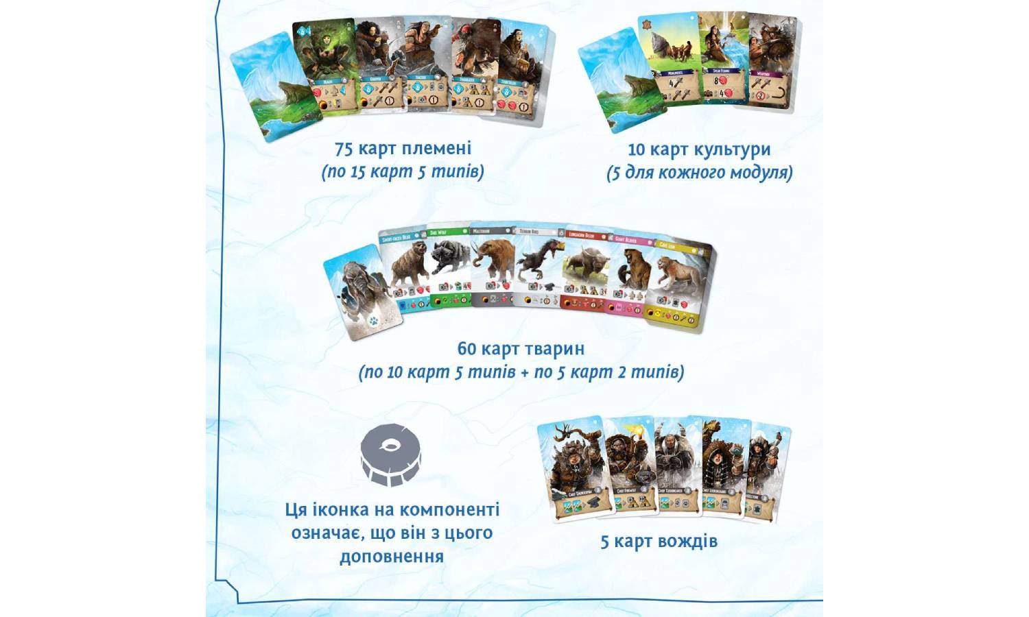 Настільна гра Нескінченна зима. Палеоамериканці: Пращури (Endless Winter: Ancestors) доповнення 2