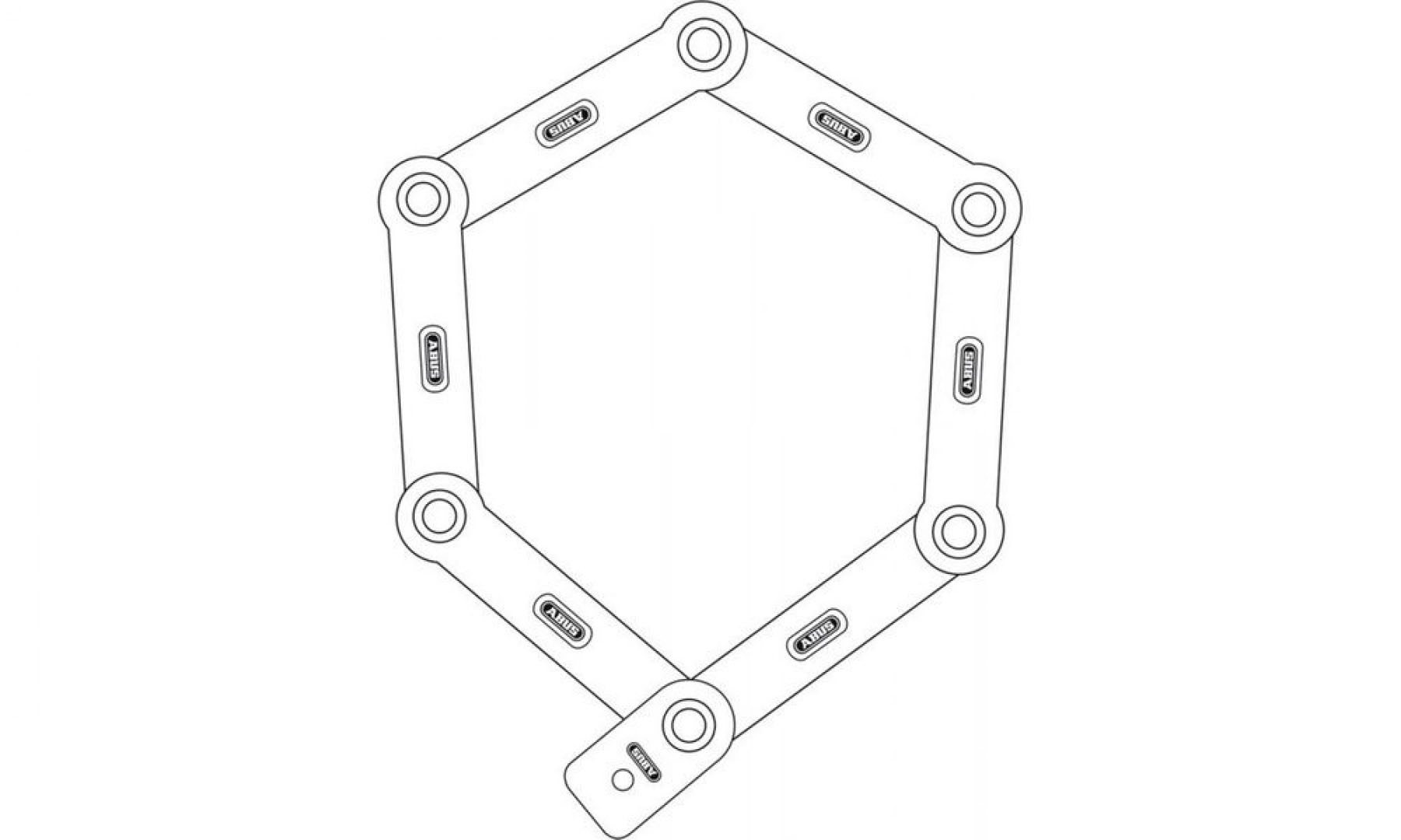 Фотография Замок сегментный ABUS 6055C/85 Bordo Lite Mini черный + крепление SH 6