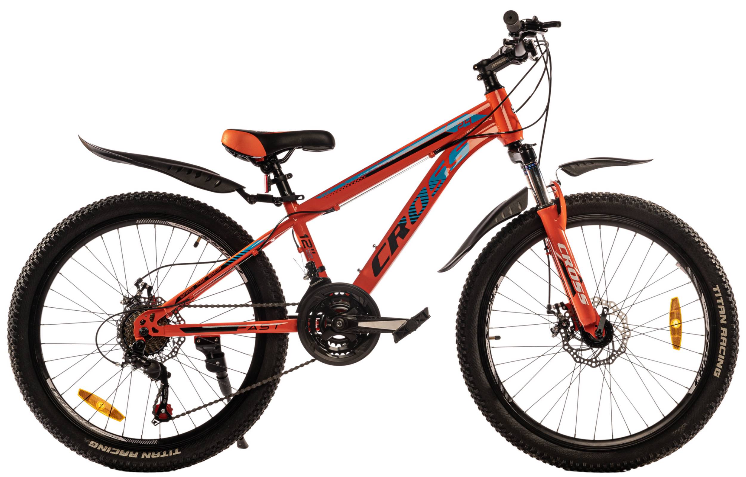Фотографія Велосипед Cross FAST 26" розмір S рама 15 2023 Оранжево-чорний