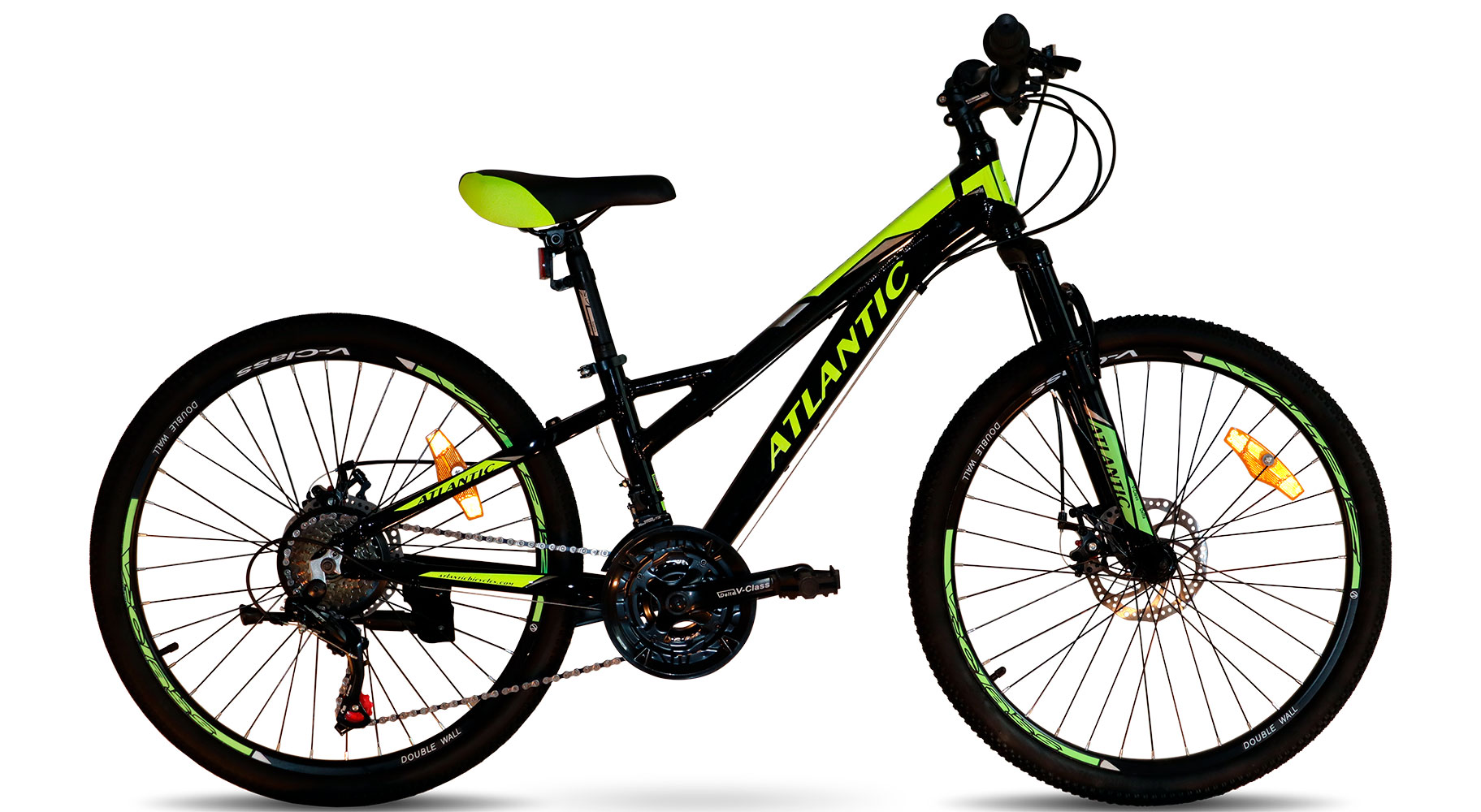Велосипед Atlantic Fusion NX 24" размер XXS 2022 Черно-зеленый