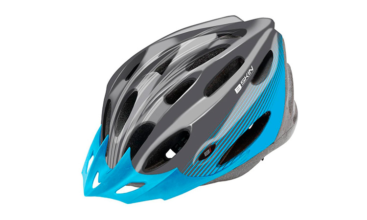 Фотография Шлем велосипедный B-Skin Regular, размер M-L (58-60 см)  Черно-синий
