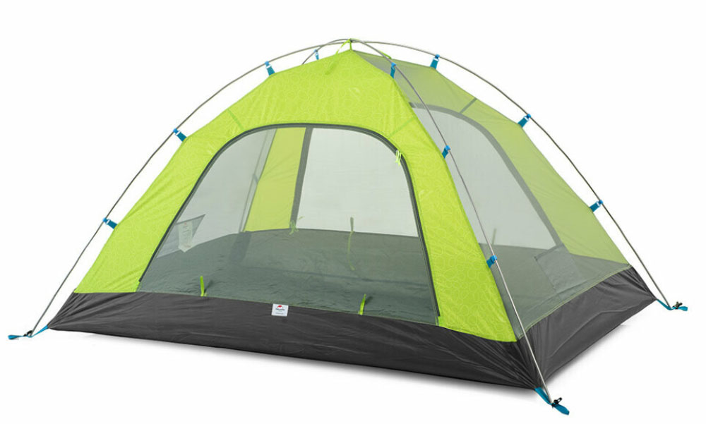 Фотография Палатка трехместная Naturehike P-Series III (NH18Z033-P) 210T/65D, зеленая 2
