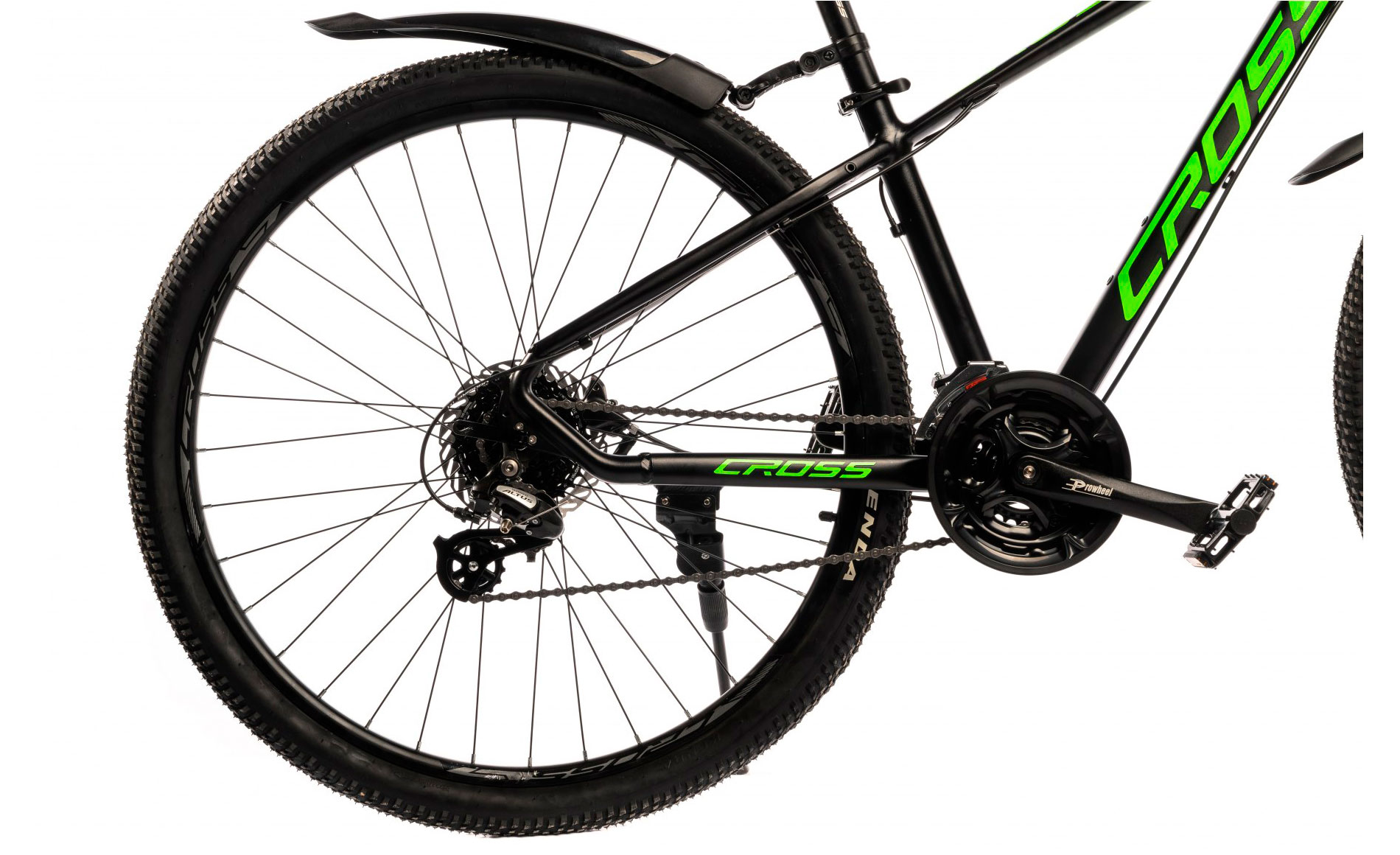 Фотография Велосипед Cross Atlant 29" размер S рама 15 2022 Чёрный-Зелёный 2