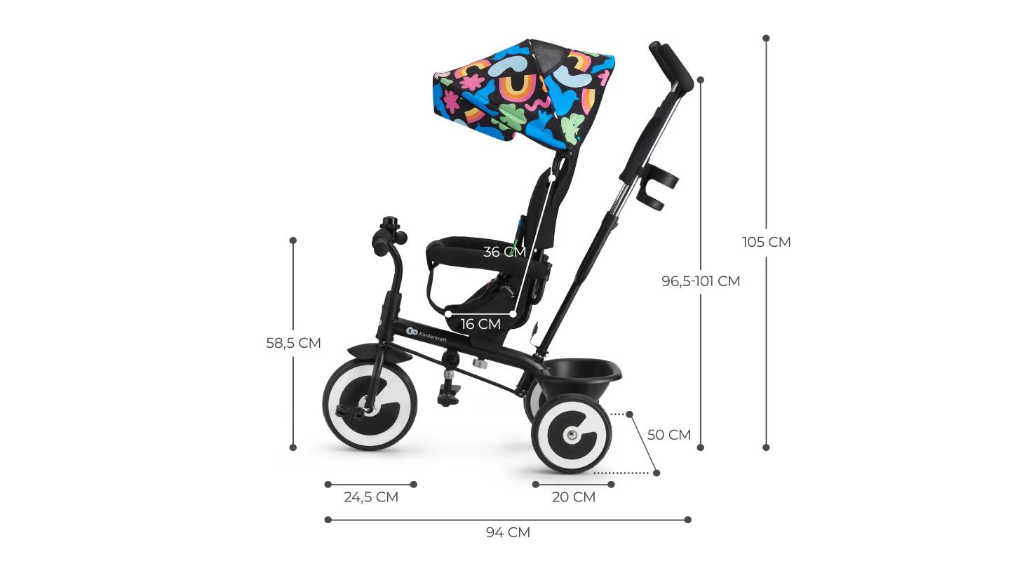 Триколісний велосипед Kinderkraft Aston Happy Shapes 11