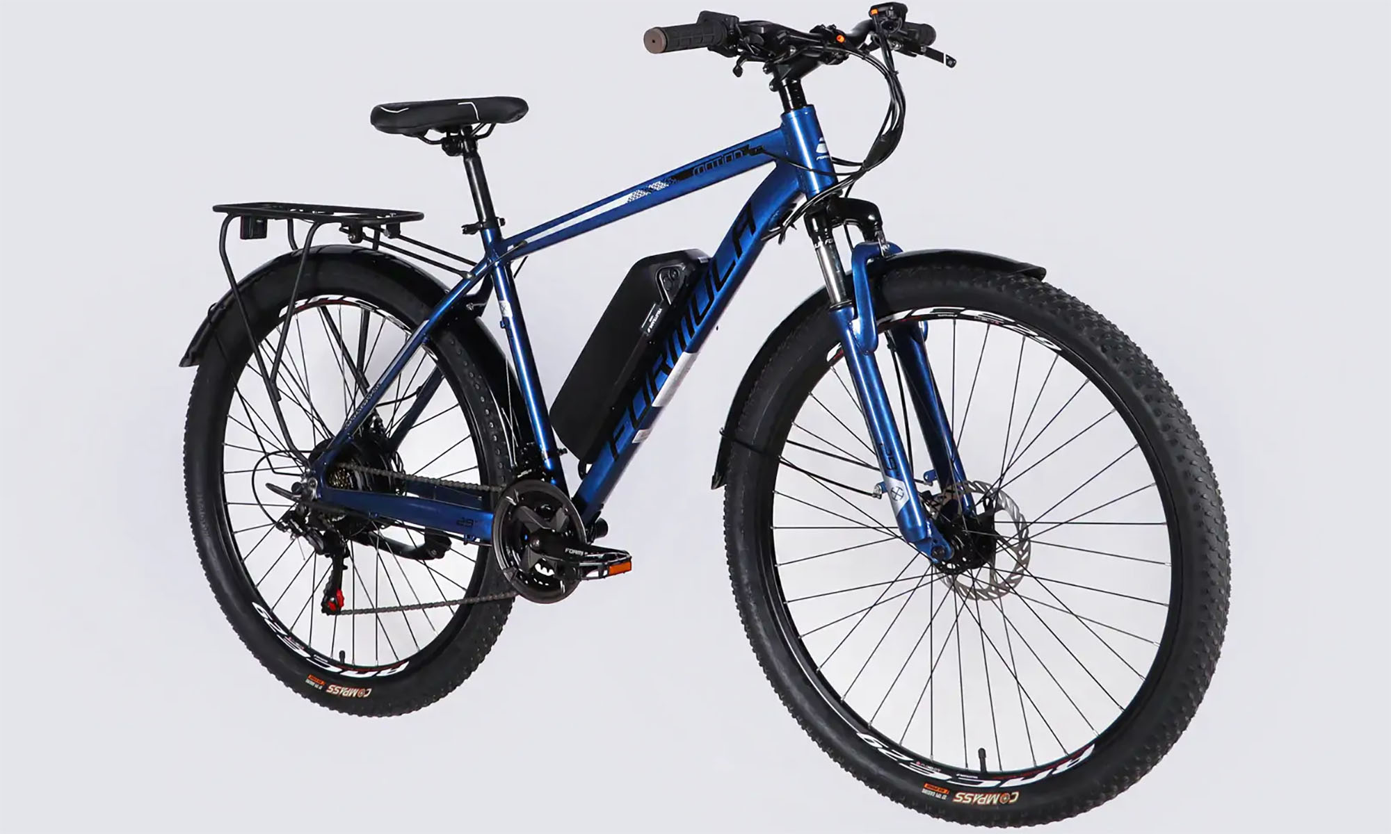 Велосипед с электроприводом Formula eMOTION PLUS DD FR 29", размер L, рама-19", 36B, 12.5А*ч, 500Вт, год 2026, сине-черный 3