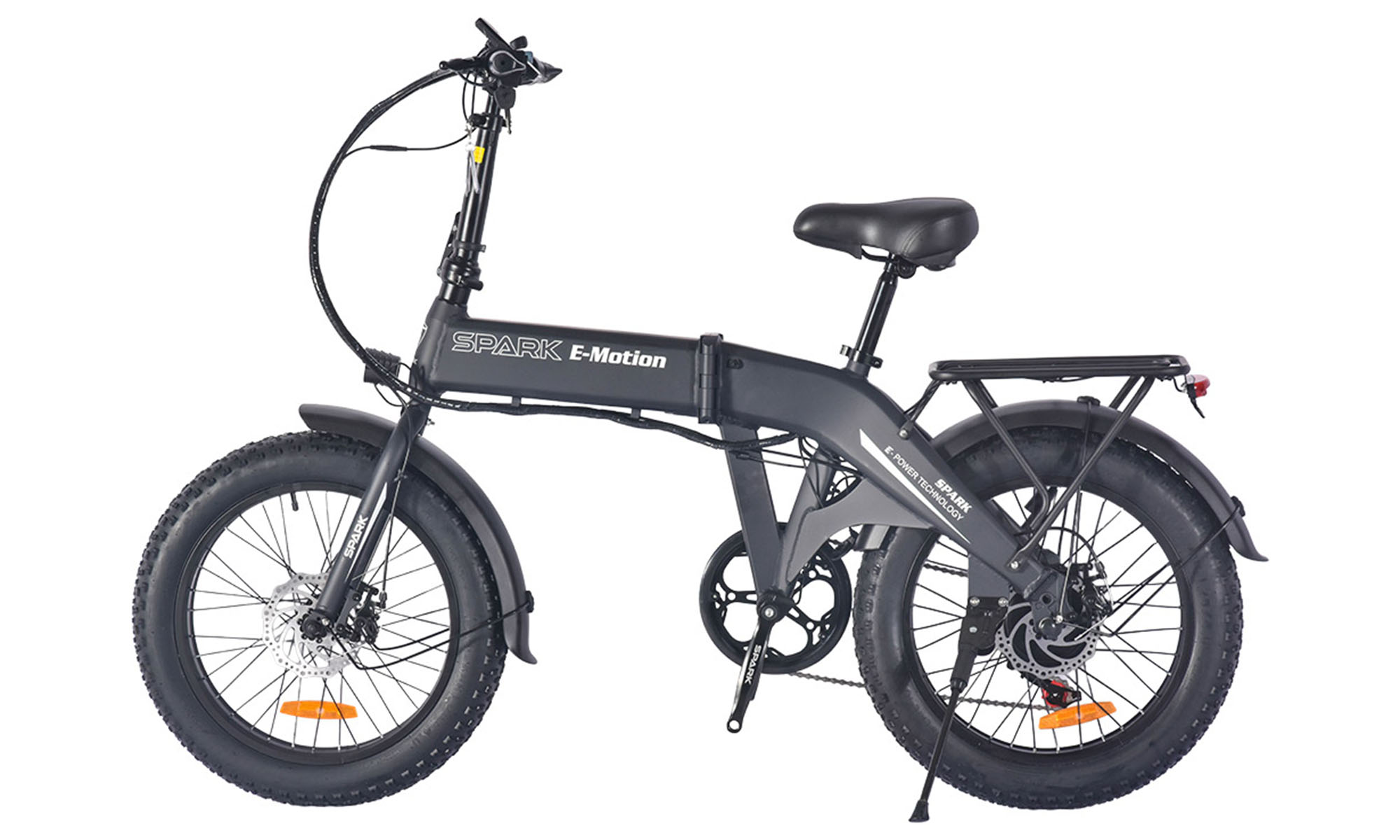 Велосипед с электромотором SPARK E-Motion 20", размер S, рама 16", 48V/750W/10,4Ah Li-ion, Чёрный (м) 