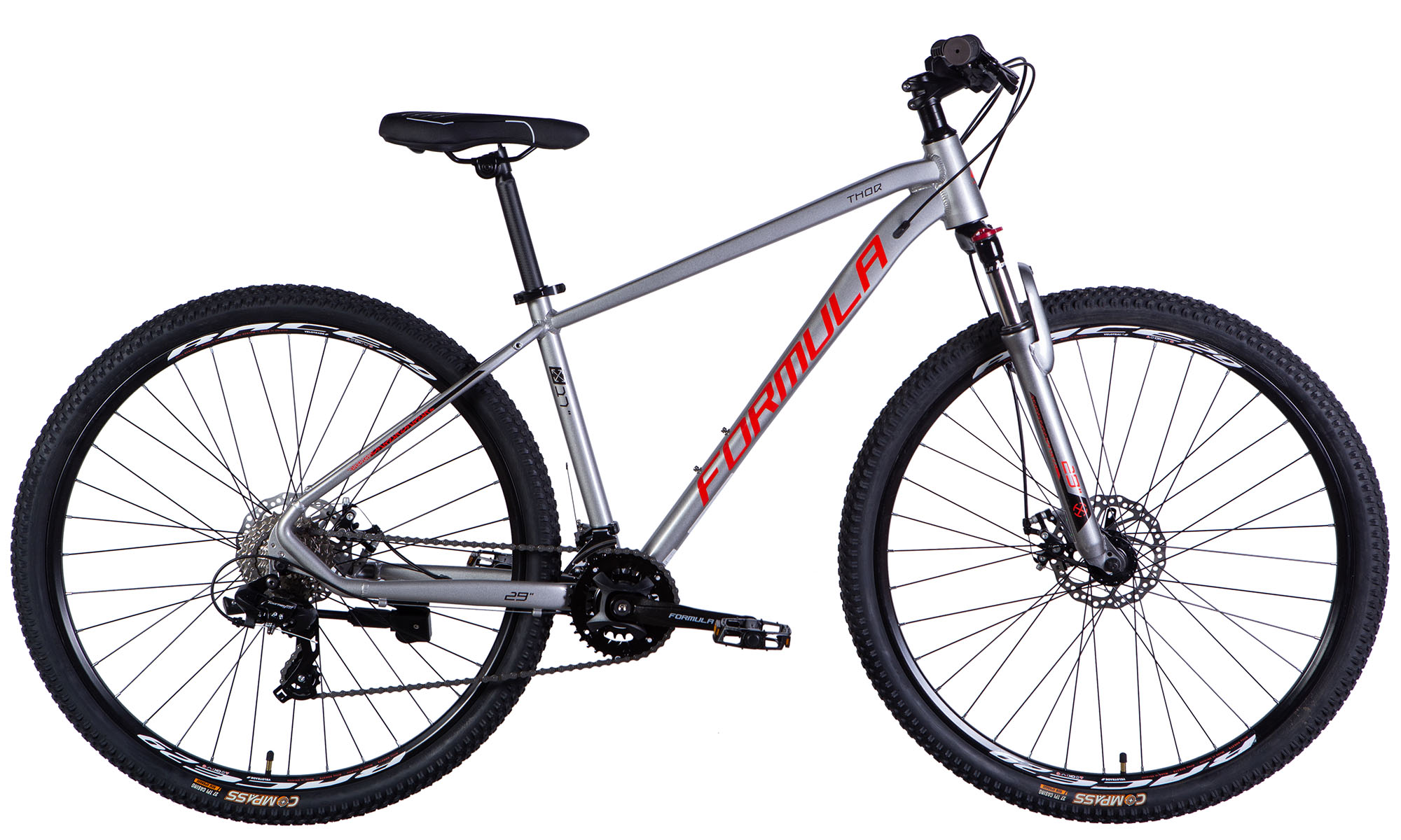 Фотографія Formula THOR DD CS 29 Велосипед, розмір M, Frame-17 ", 2025, сріблястий-червоний