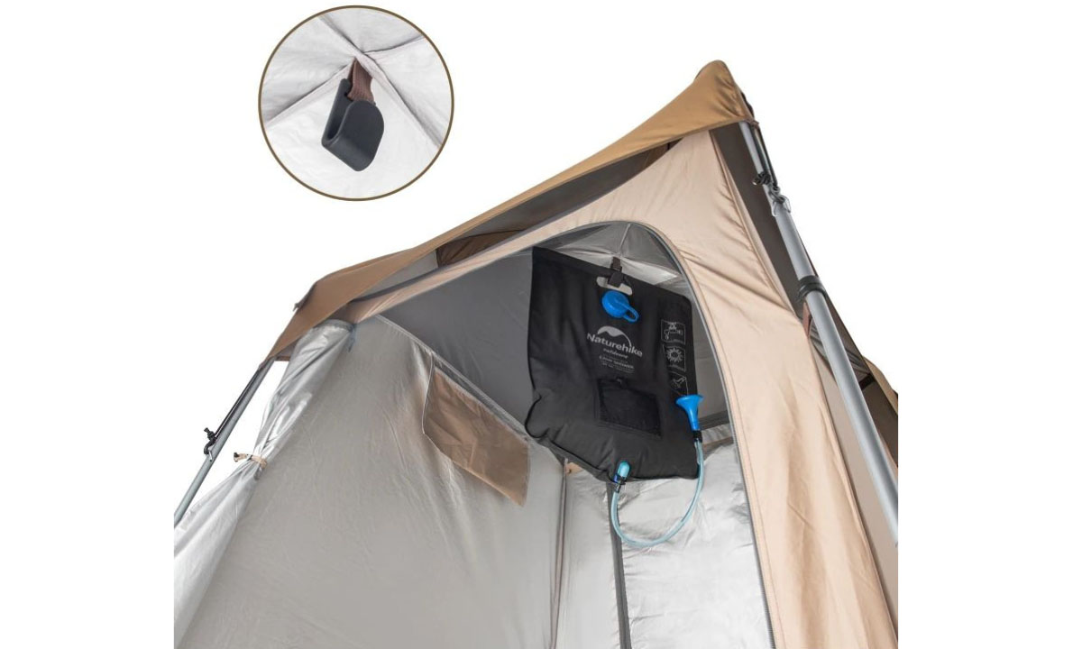 Фотография Душевая палатка Naturehike Shower Tent (NH21ZP005) коричневая 4