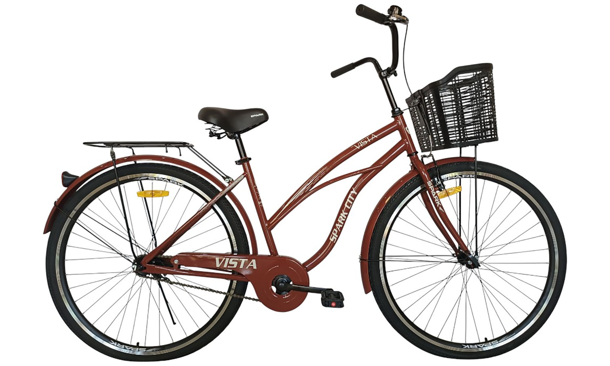 Велосипед SPARK CITY VISTA 28", размер M, рама - 18", год 2026, бордовый 