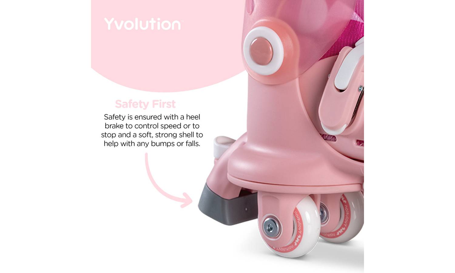 Роликовые коньки Yvolution Twista, размер 30-34, розовый 3