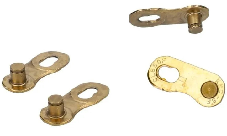 Замок цепи KMC Flat NR Gold, 13/12 скоростей, упаковка 2 шт., одноразовый 2
