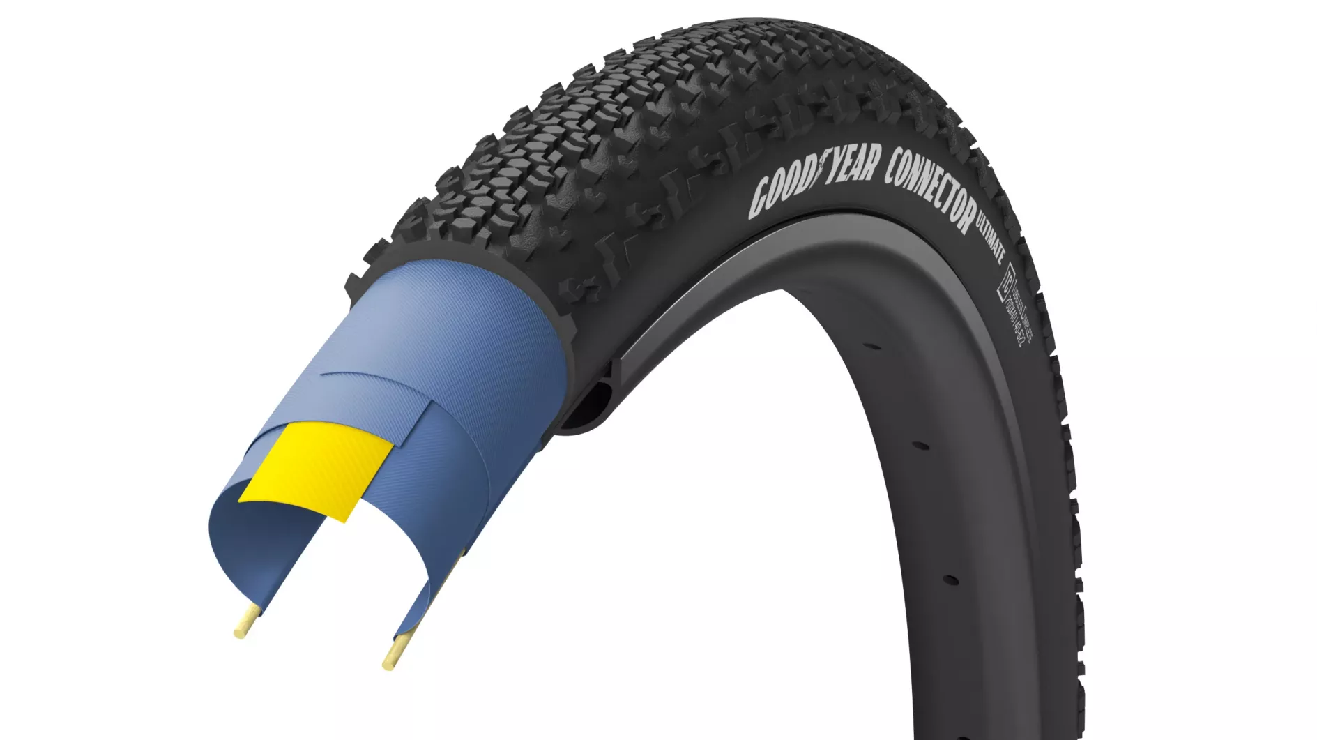 Фотографія Покришка GoodYear CONNECTOR tubeless complete 700x50 (50-622), folding, 120tpi, Чорна