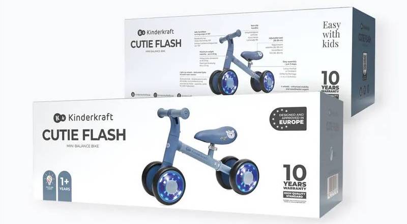 Каталка-беговел Kinderkraft Cutie Flash синий 8 Каталка-беговел Kinderkraft Cutie Flash синий 8